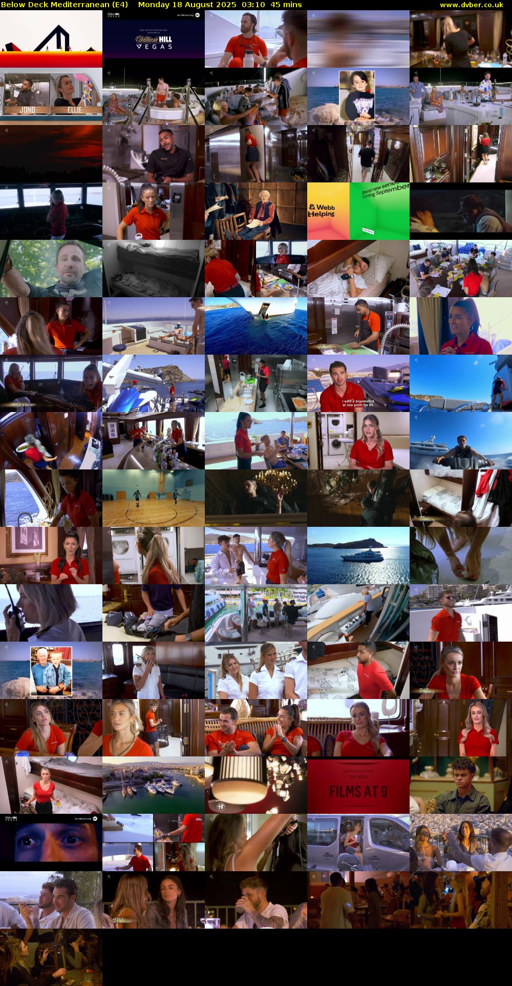 Below Deck Mediterranean (E4) Monday 18 August 2025 03:10 - 03:55