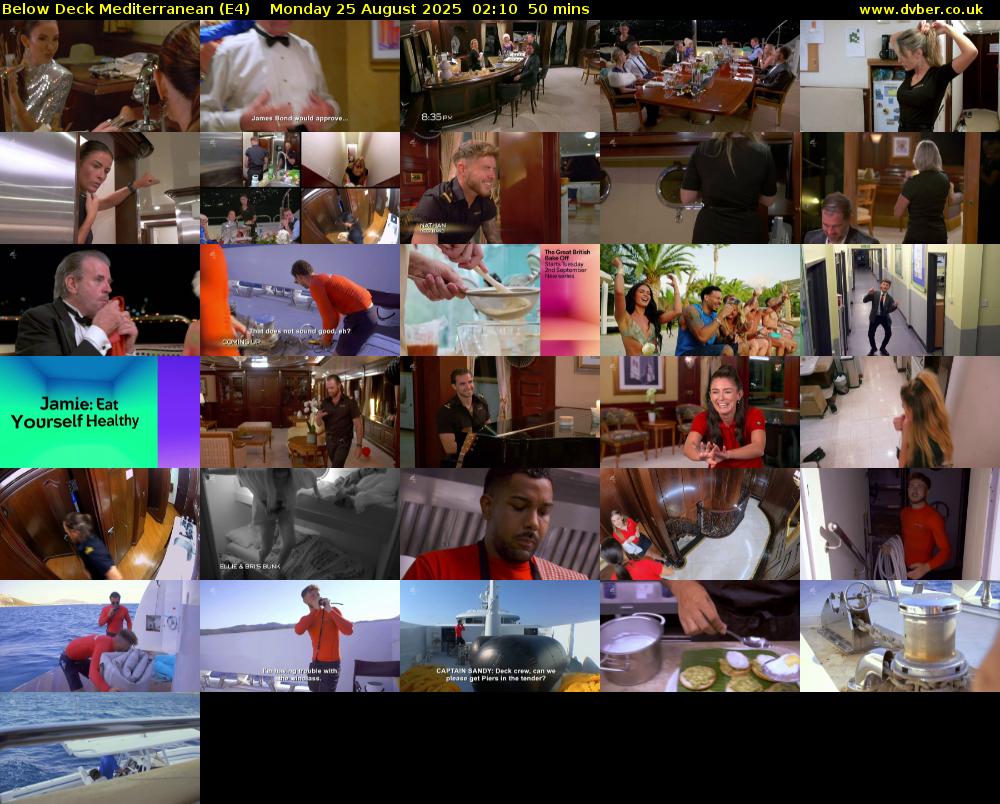 Below Deck Mediterranean (E4) Monday 25 August 2025 02:10 - 03:00