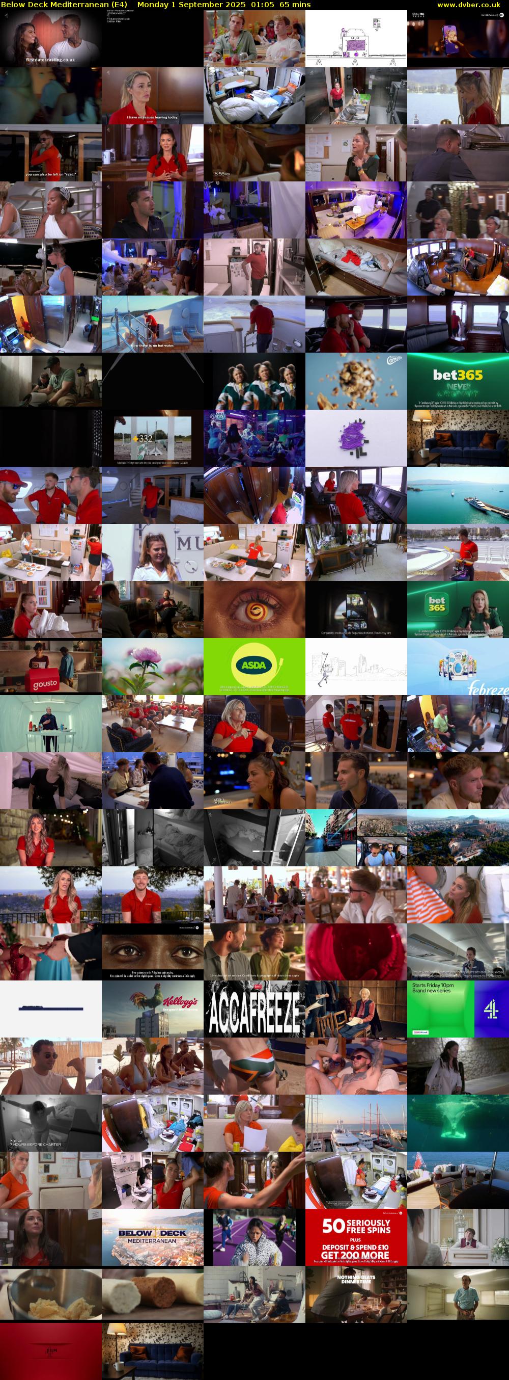 Below Deck Mediterranean (E4) Monday 1 September 2025 01:05 - 02:10