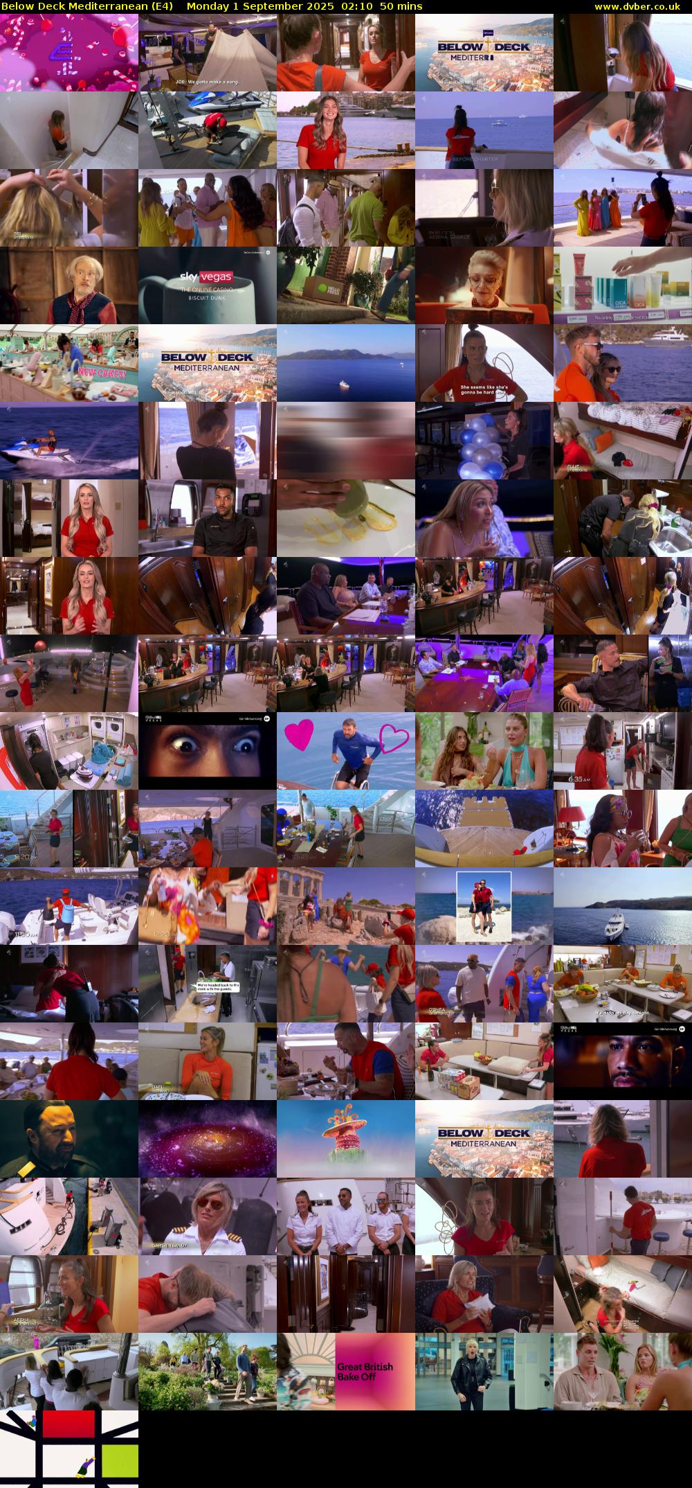 Below Deck Mediterranean (E4) Monday 1 September 2025 02:10 - 03:00