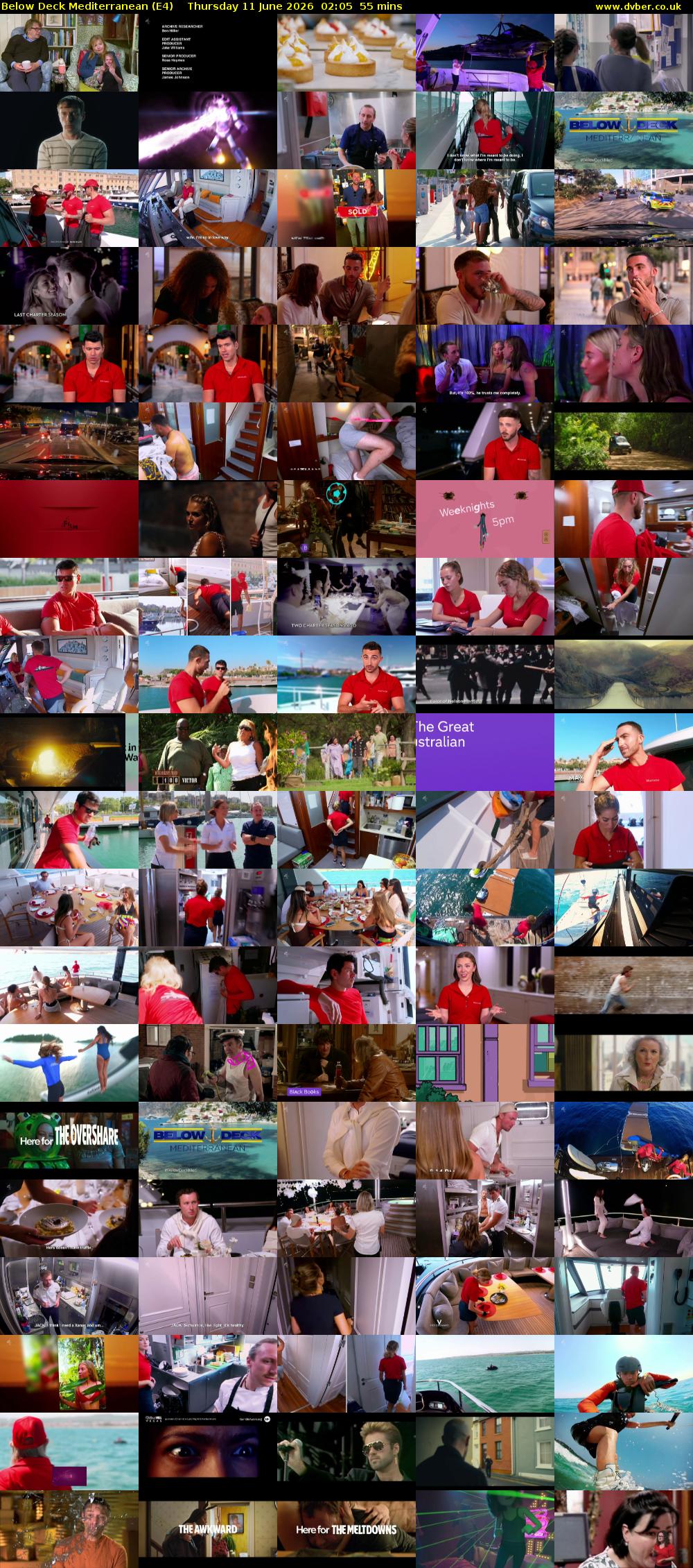 Below Deck Mediterranean (E4) Thursday 11 June 2026 02:05 - 03:00
