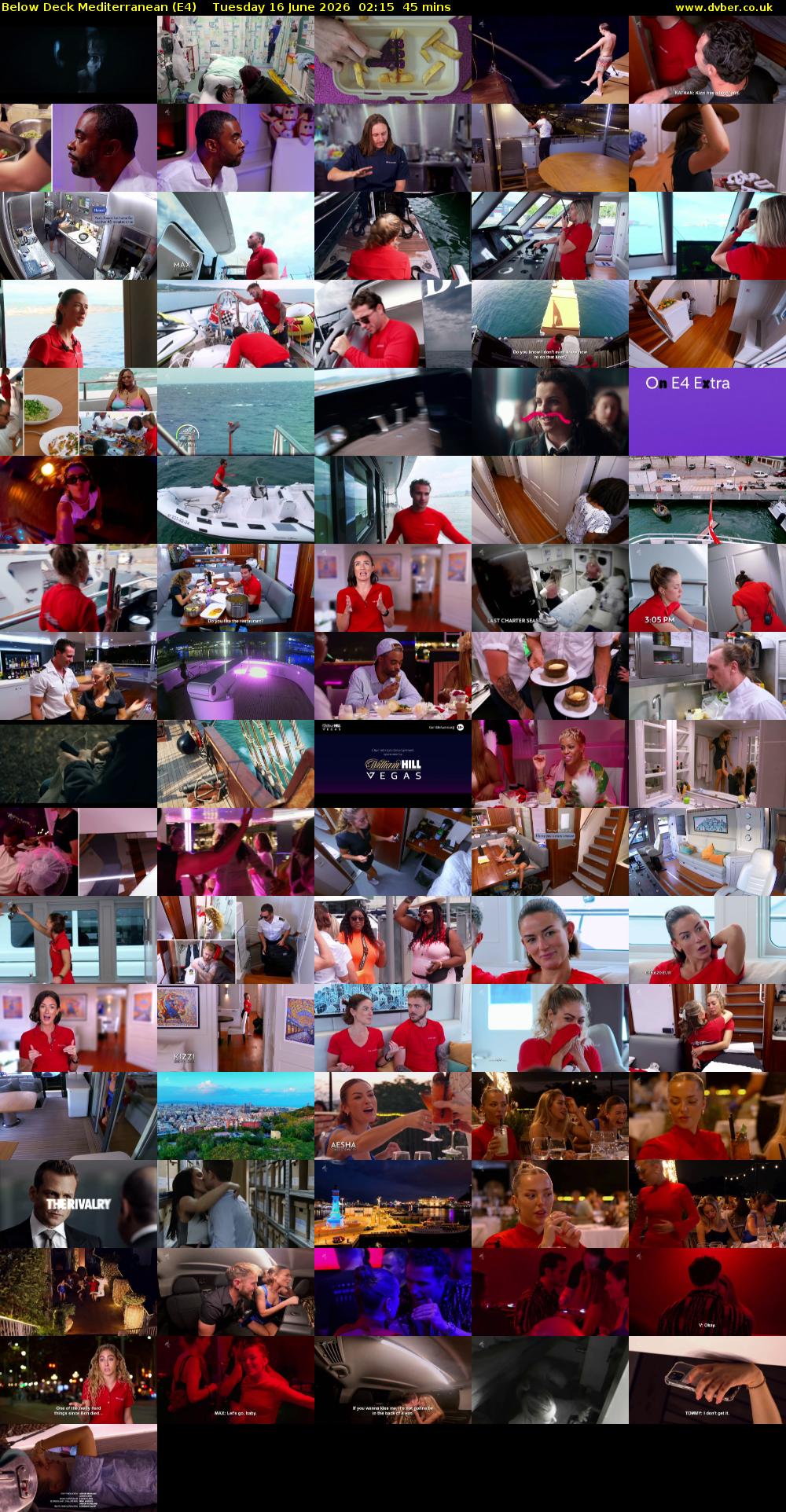 Below Deck Mediterranean (E4) Tuesday 16 June 2026 02:15 - 03:00