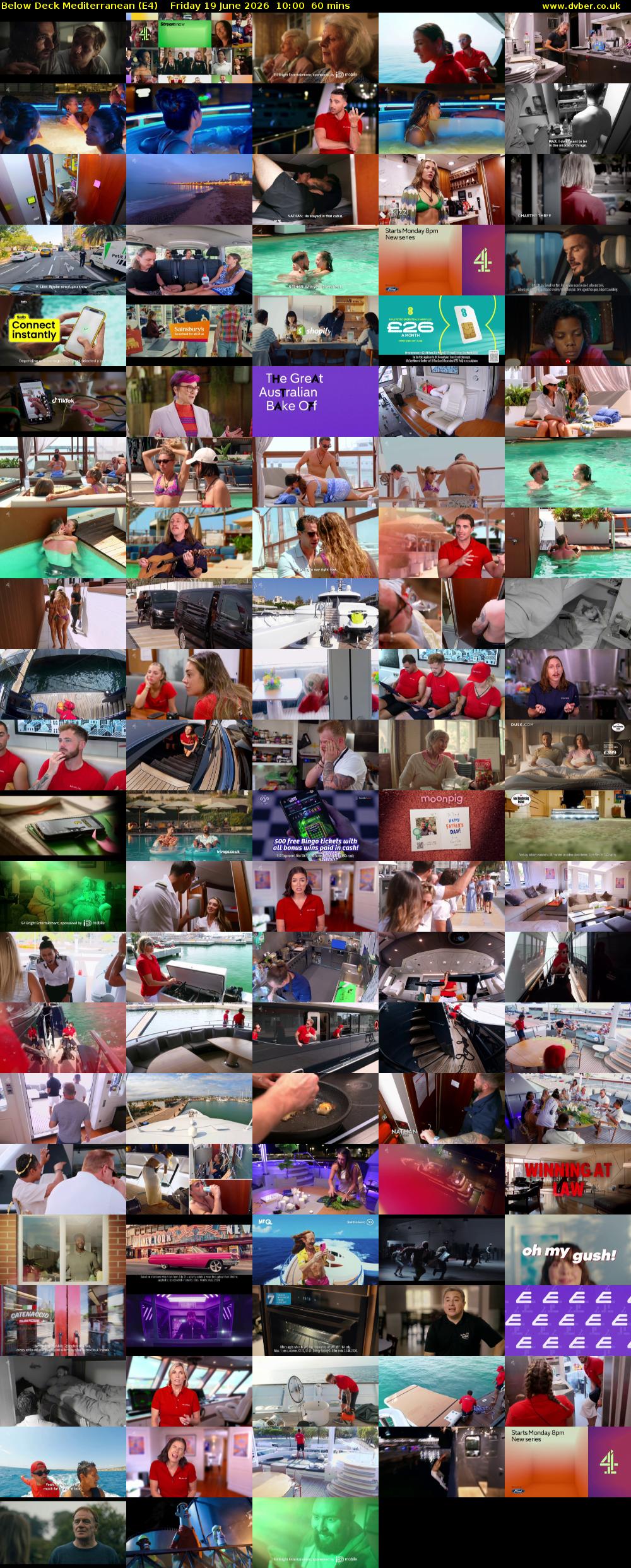 Below Deck Mediterranean (E4) Friday 19 June 2026 10:00 - 11:00