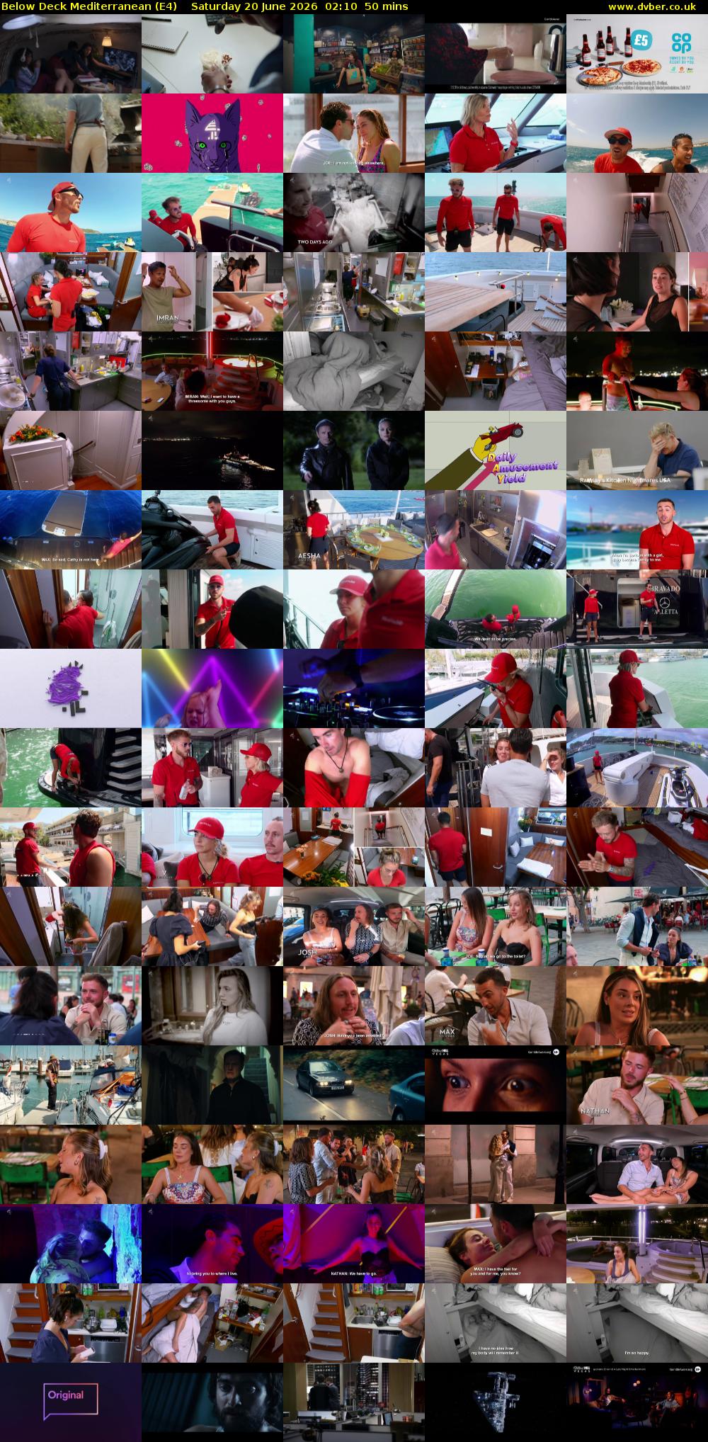 Below Deck Mediterranean (E4) Saturday 20 June 2026 02:10 - 03:00