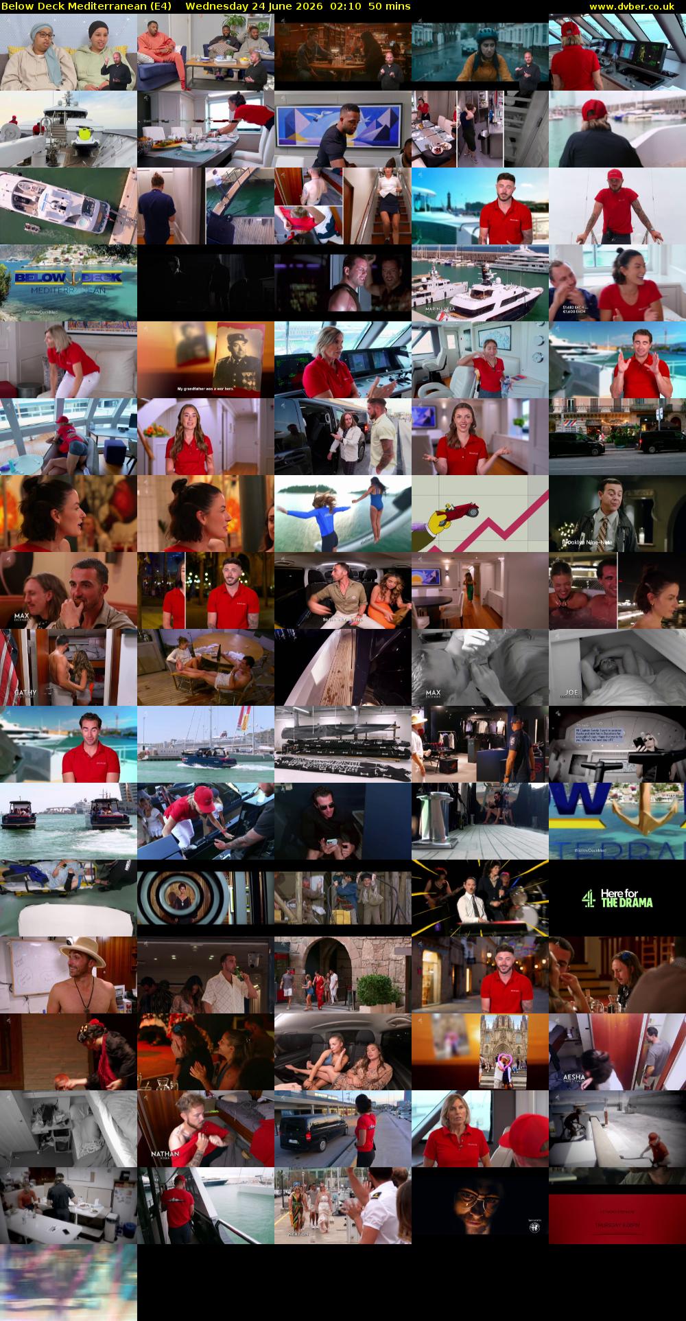 Below Deck Mediterranean (E4) Wednesday 24 June 2026 02:10 - 03:00