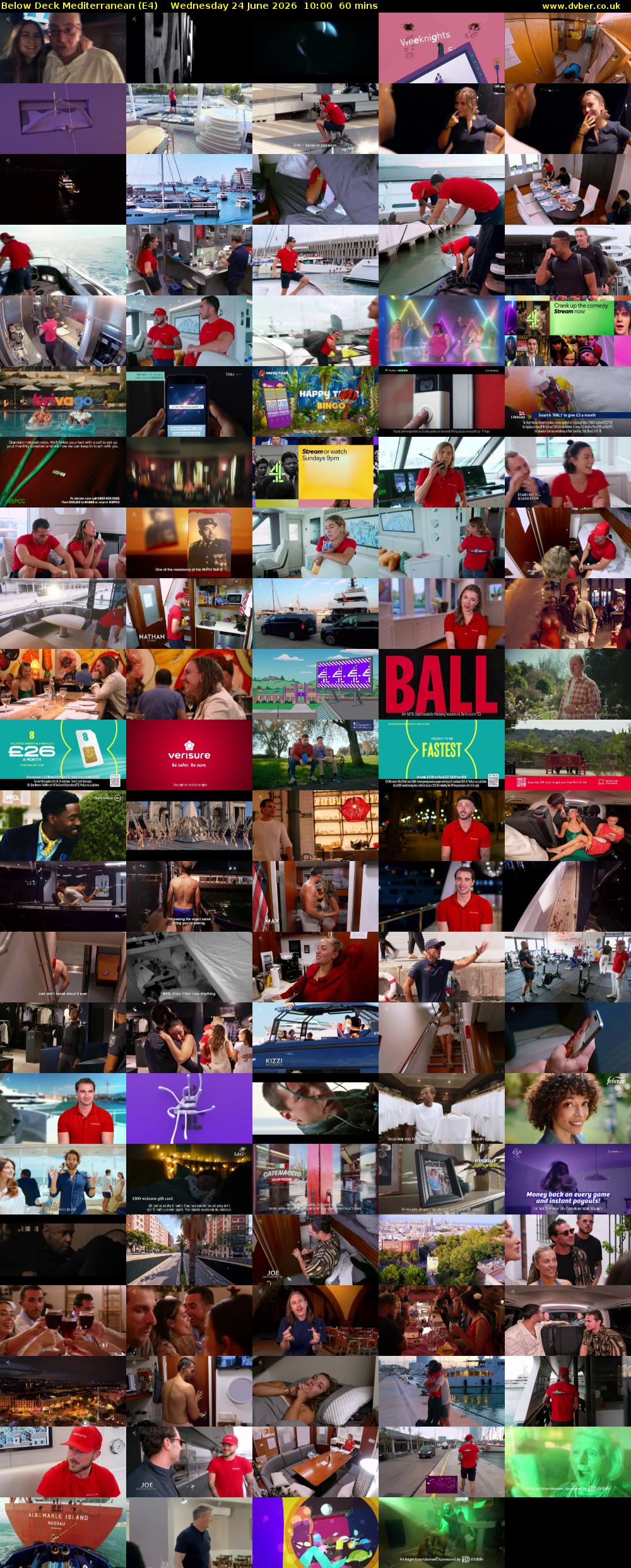 Below Deck Mediterranean (E4) Wednesday 24 June 2026 10:00 - 11:00