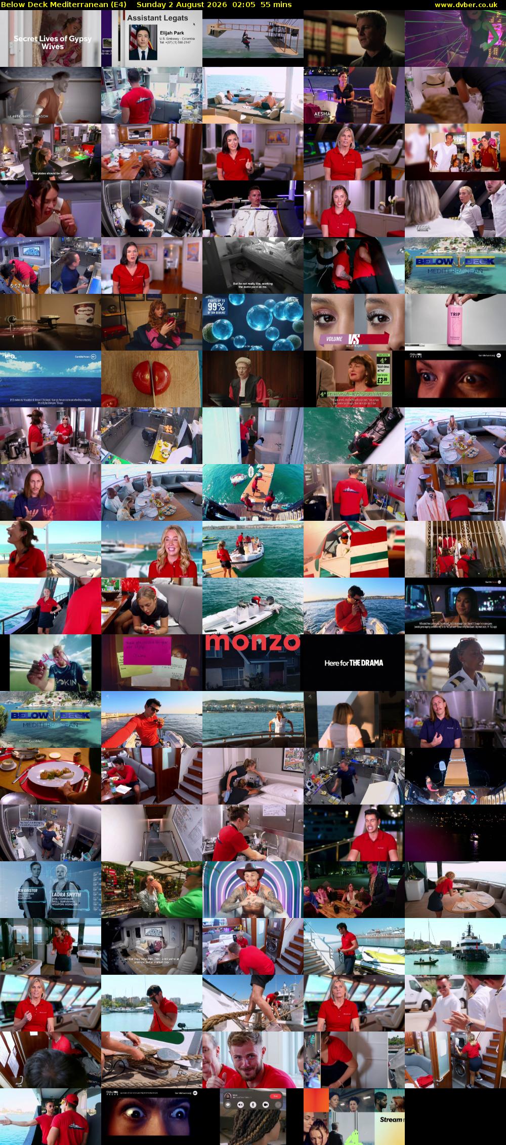 Below Deck Mediterranean (E4) Sunday 2 August 2026 02:05 - 03:00