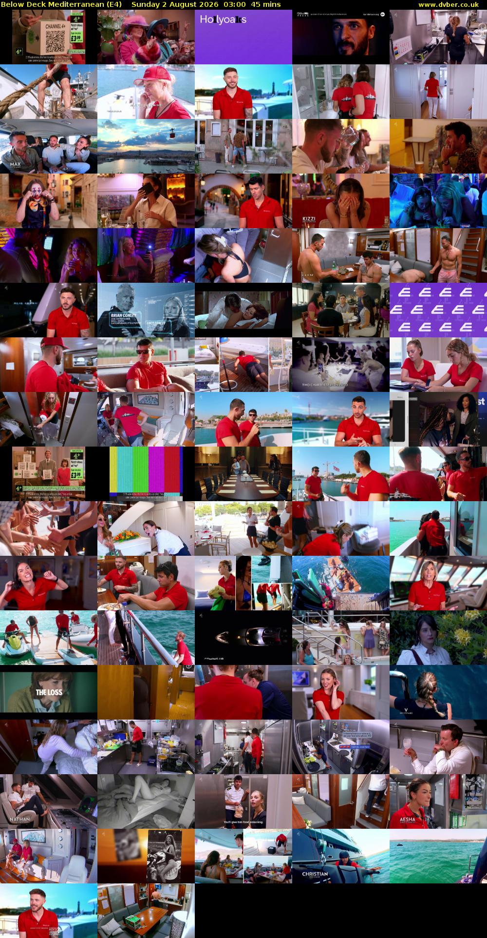 Below Deck Mediterranean (E4) Sunday 2 August 2026 03:00 - 03:45