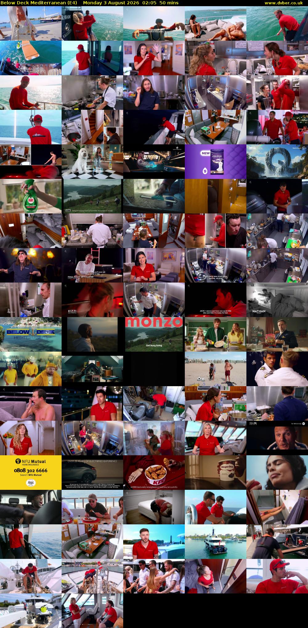 Below Deck Mediterranean (E4) Monday 3 August 2026 02:05 - 02:55