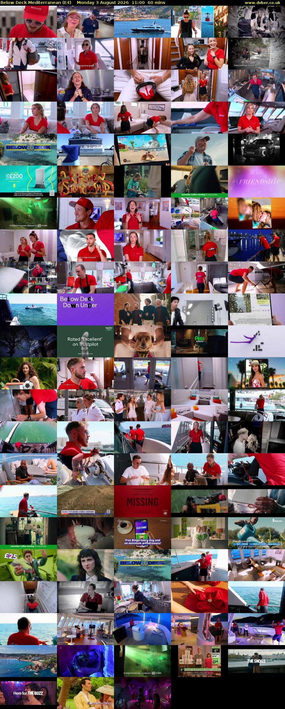 Below Deck Mediterranean (E4) Monday 3 August 2026 11:00 - 12:00