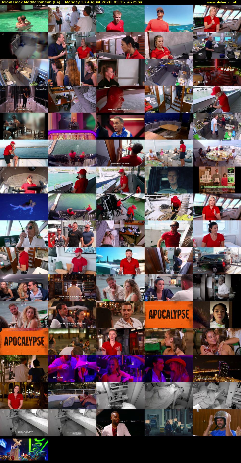 Below Deck Mediterranean (E4) Monday 10 August 2026 03:15 - 04:00