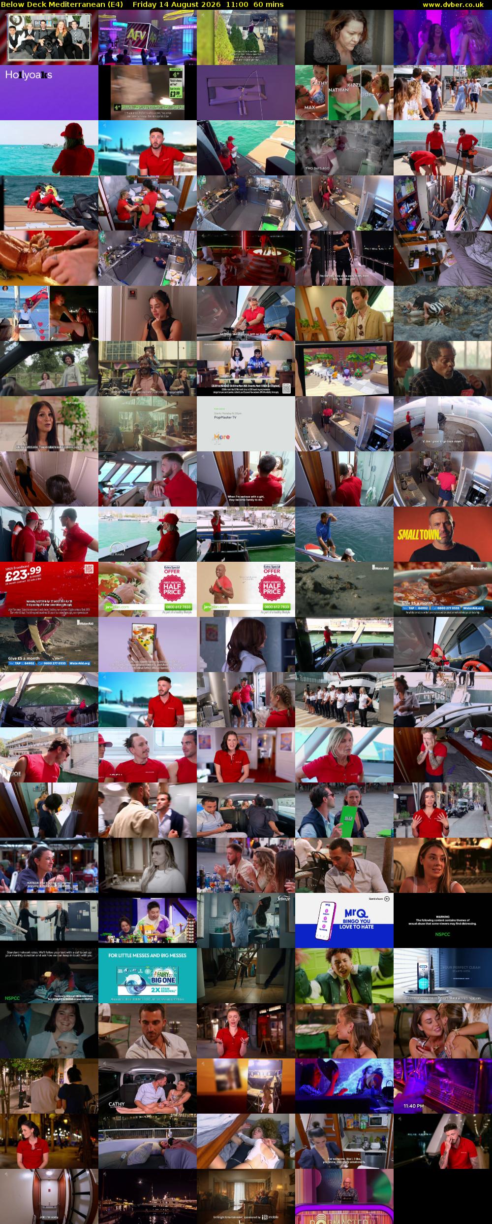 Below Deck Mediterranean (E4) Friday 14 August 2026 11:00 - 12:00