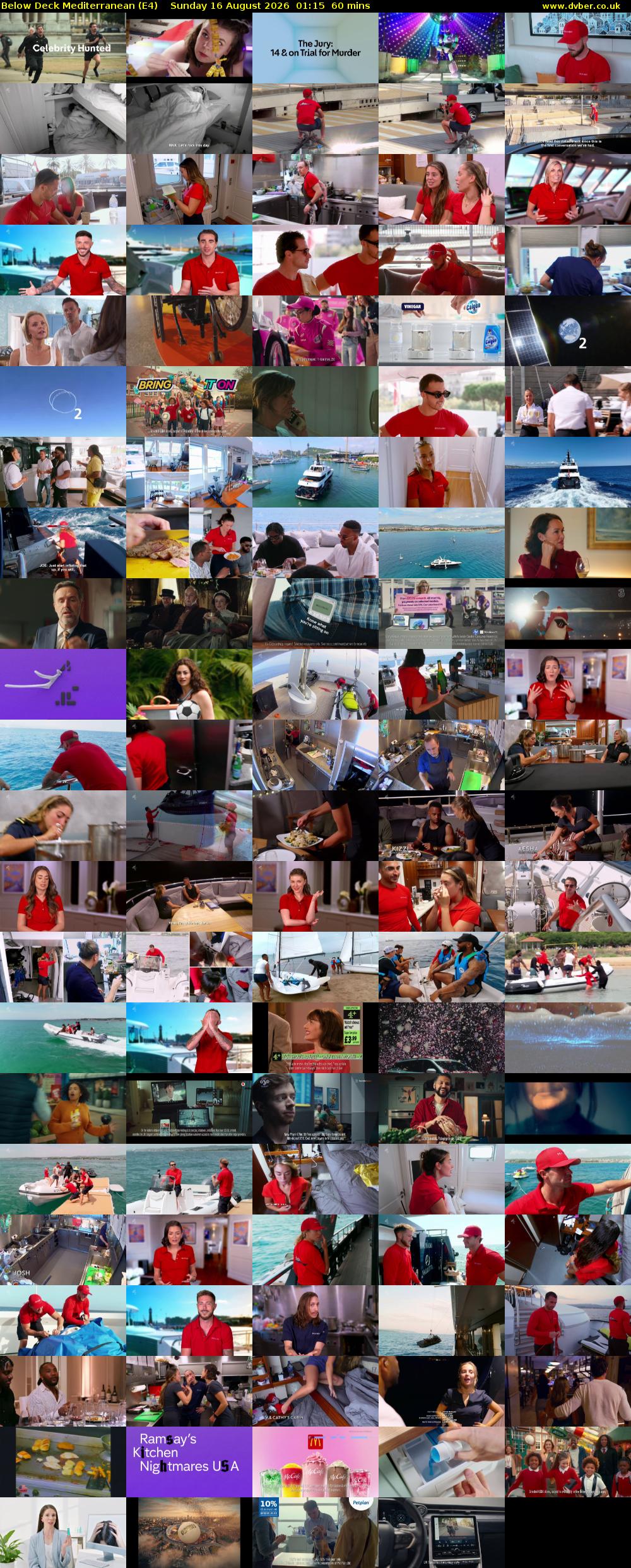 Below Deck Mediterranean (E4) Sunday 16 August 2026 01:15 - 02:15