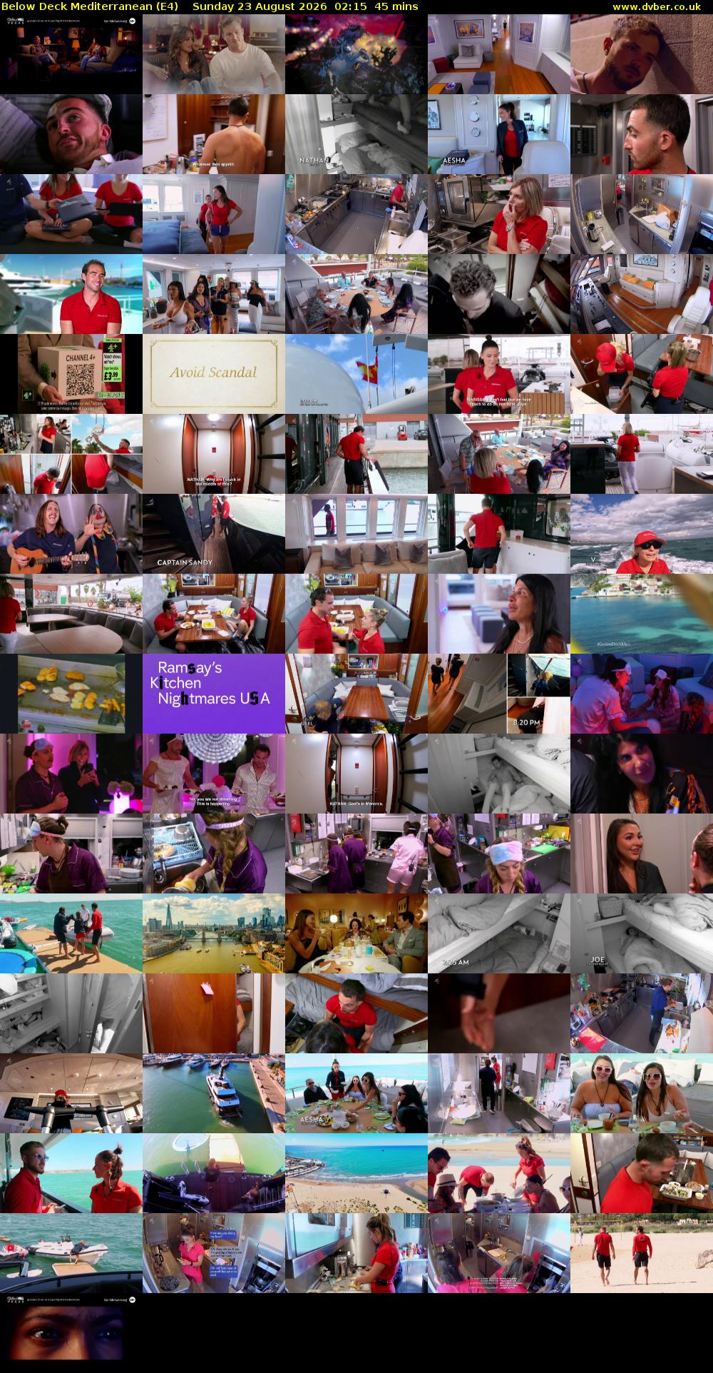 Below Deck Mediterranean (E4) Sunday 23 August 2026 02:15 - 03:00
