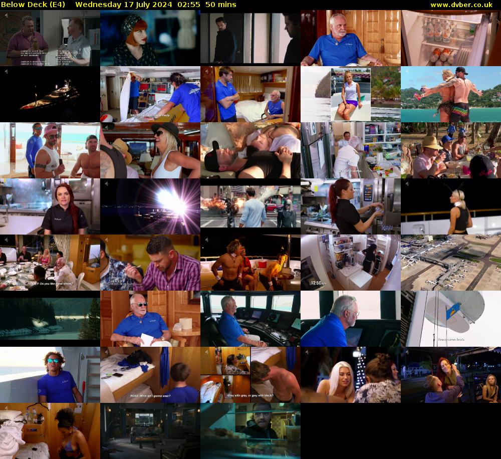 Below Deck (E4) Wednesday 17 July 2024 02:55 - 03:45