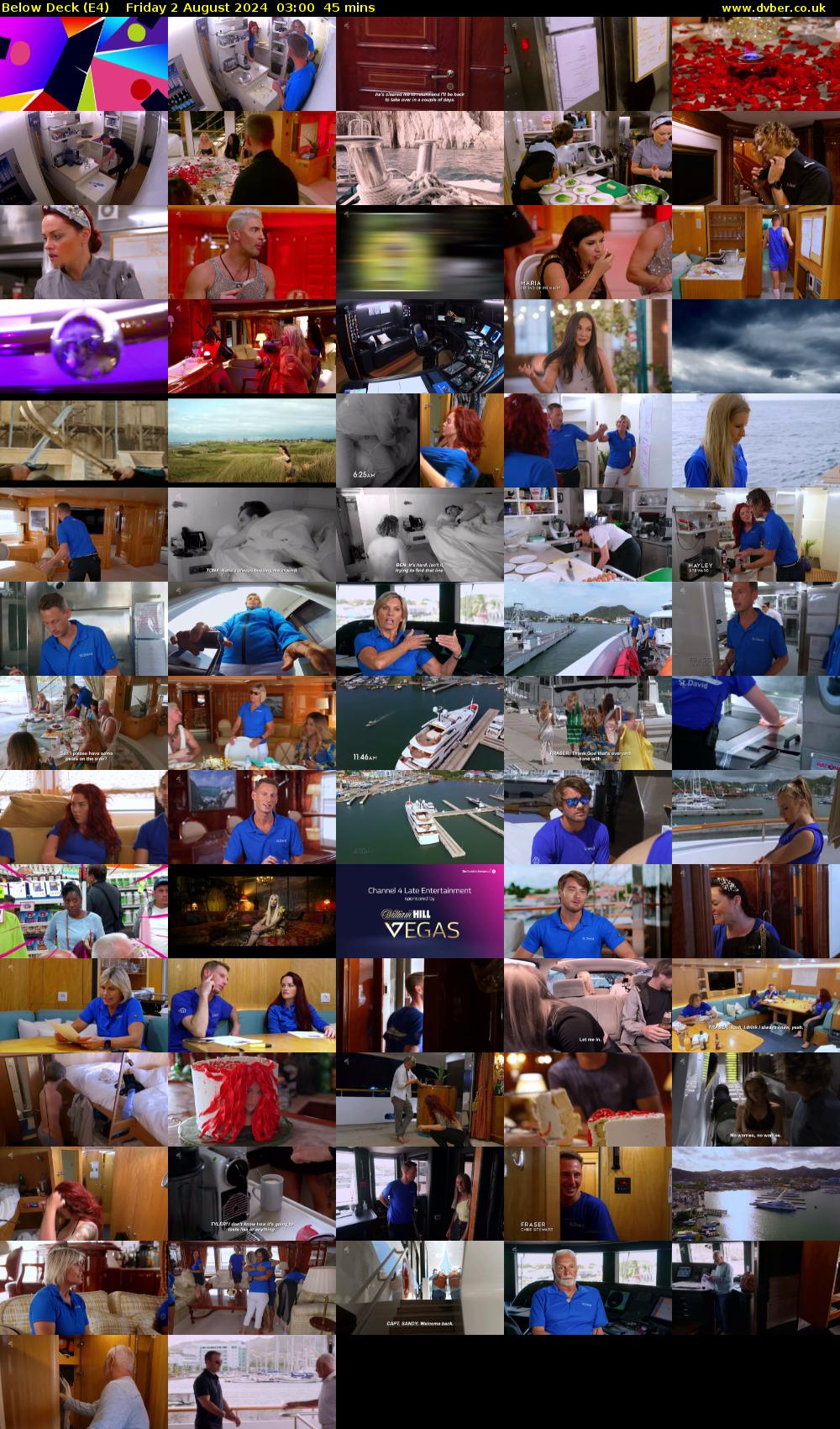 Below Deck (E4) Friday 2 August 2024 03:00 - 03:45