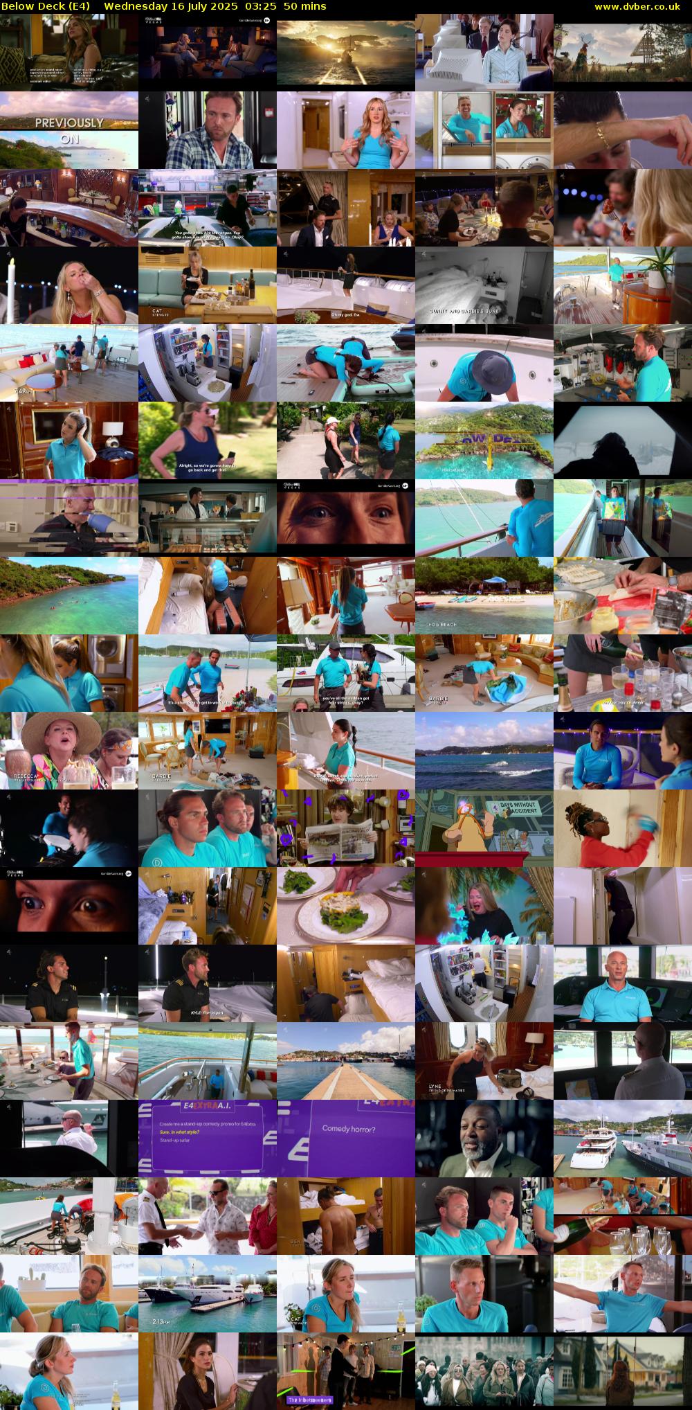 Below Deck (E4) Wednesday 16 July 2025 03:25 - 04:15