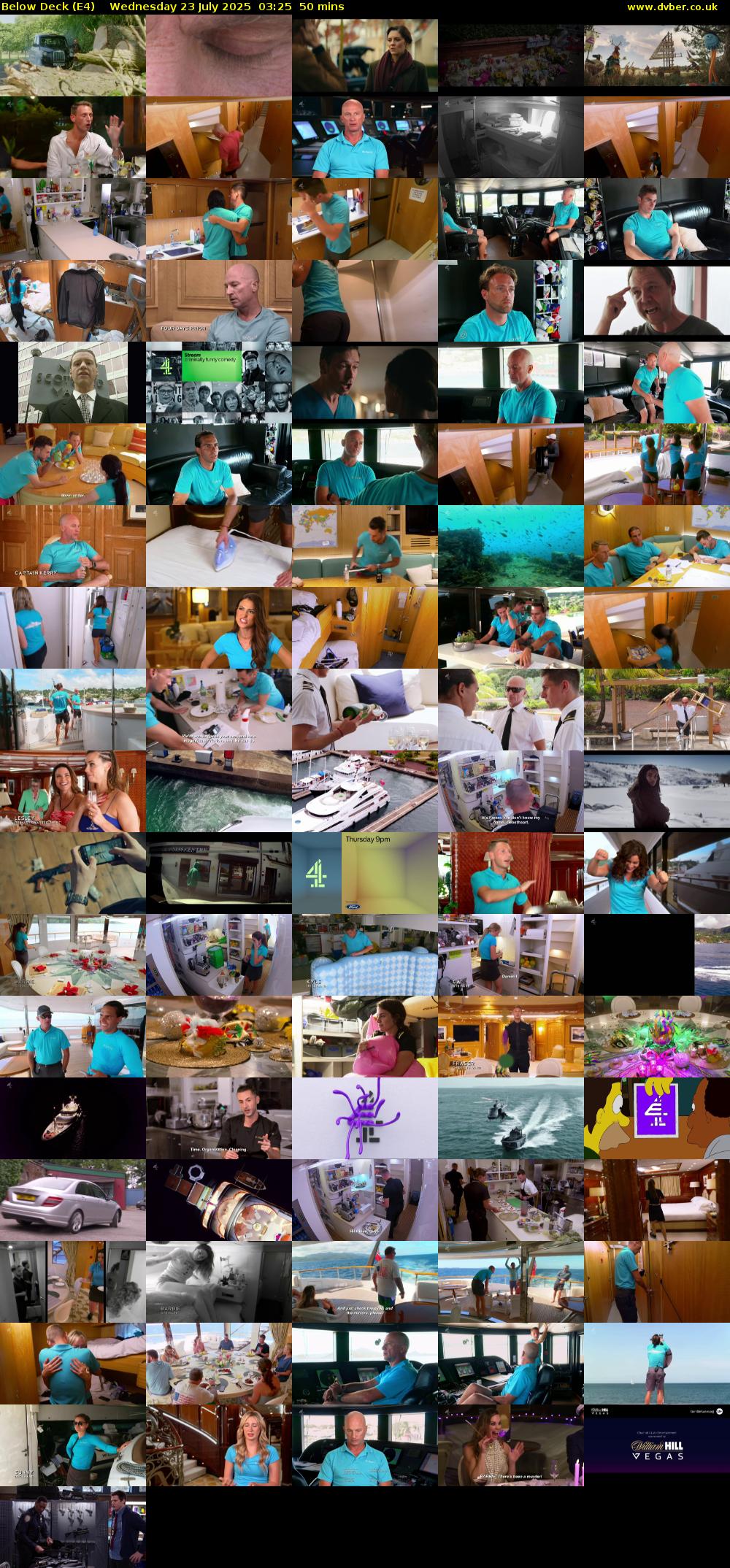 Below Deck (E4) Wednesday 23 July 2025 03:25 - 04:15