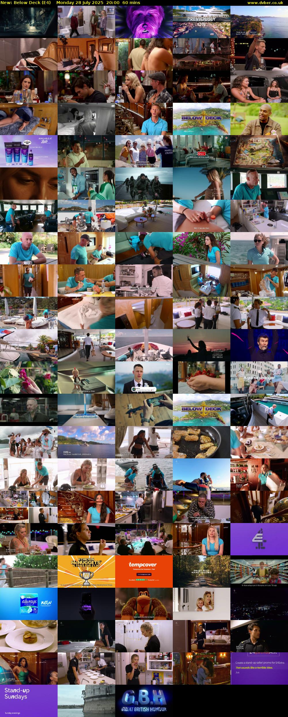 Below Deck (E4) Monday 28 July 2025 20:00 - 21:00