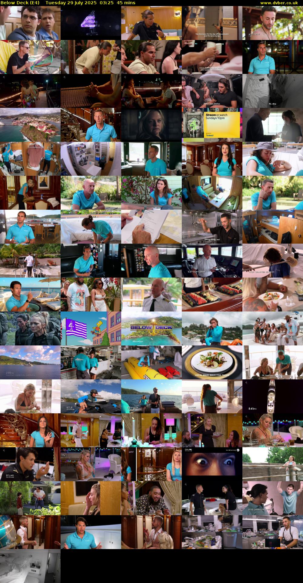 Below Deck (E4) Tuesday 29 July 2025 03:25 - 04:10