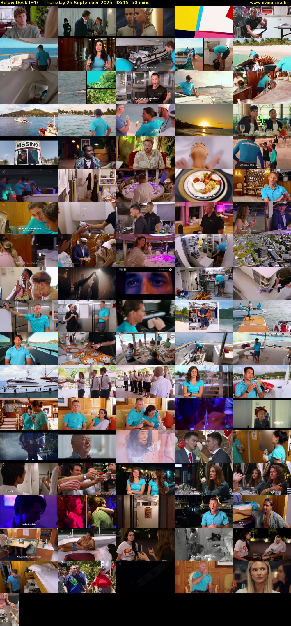 Below Deck (E4) Thursday 25 September 2025 03:15 - 04:05