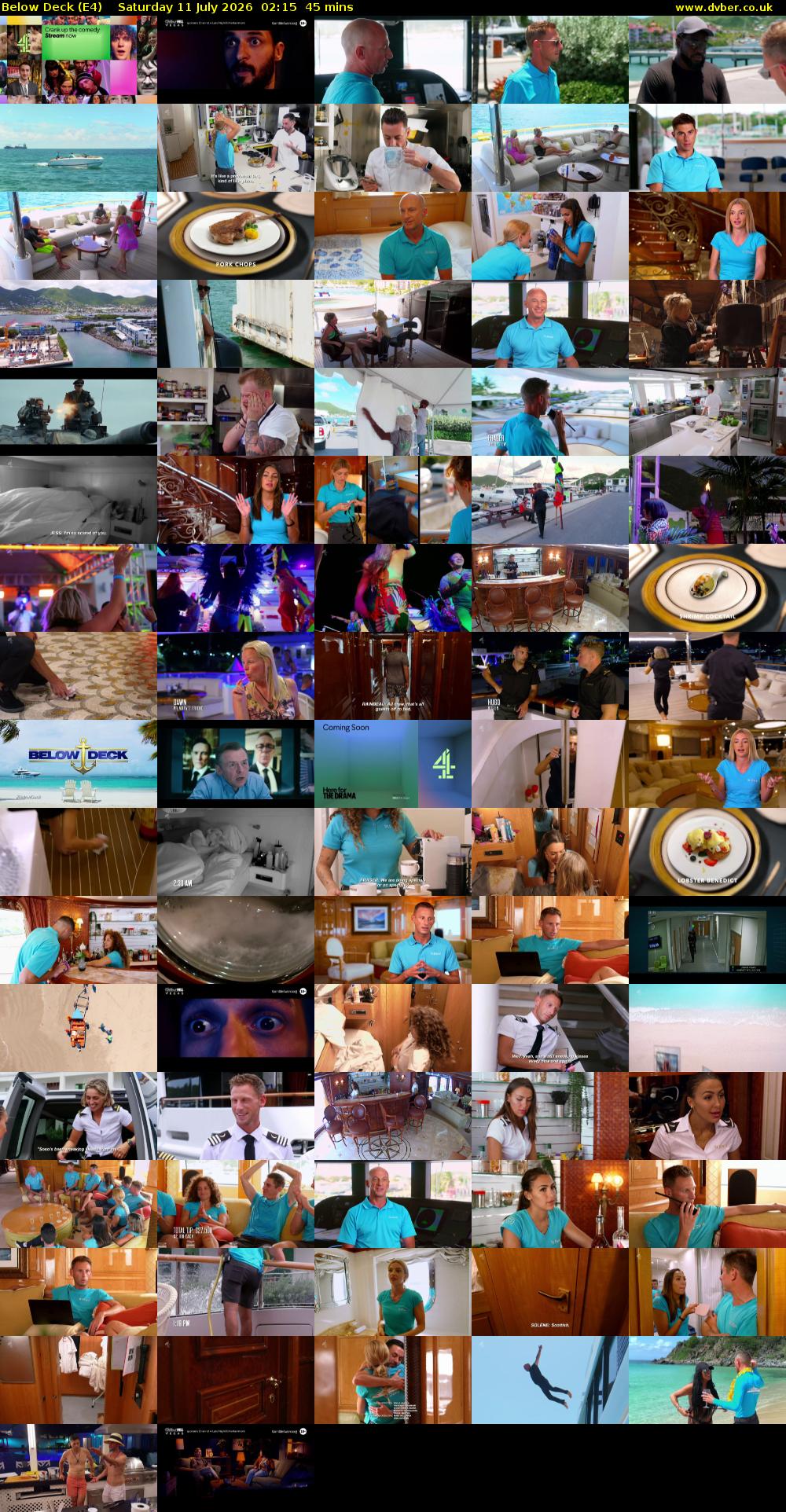 Below Deck (E4) Saturday 11 July 2026 02:15 - 03:00