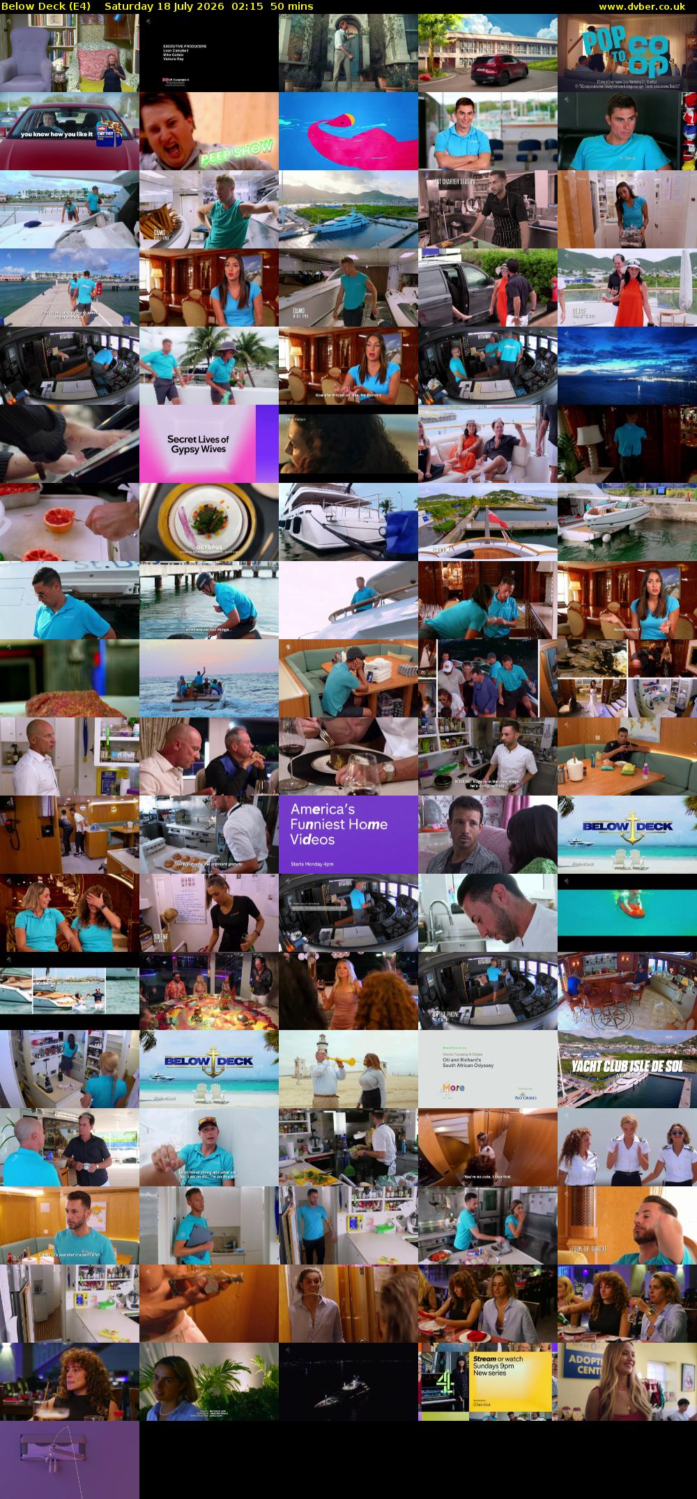 Below Deck (E4) Saturday 18 July 2026 02:15 - 03:05