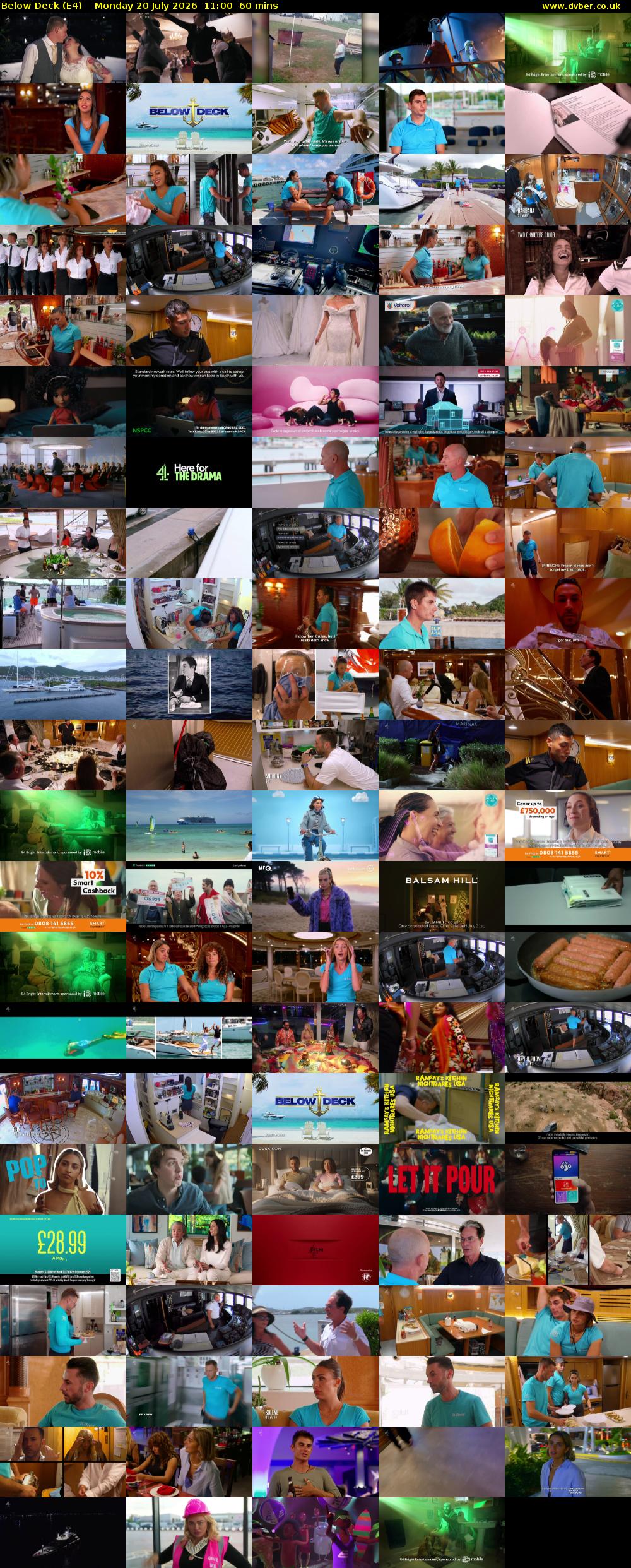 Below Deck (E4) Monday 20 July 2026 11:00 - 12:00