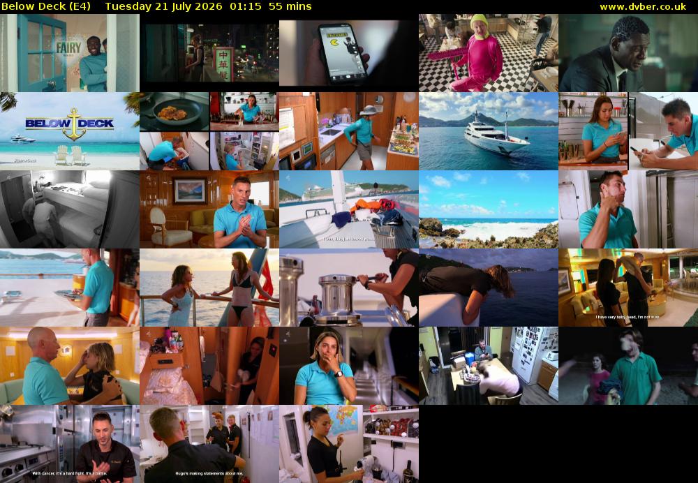 Below Deck (E4) Tuesday 21 July 2026 01:15 - 02:10