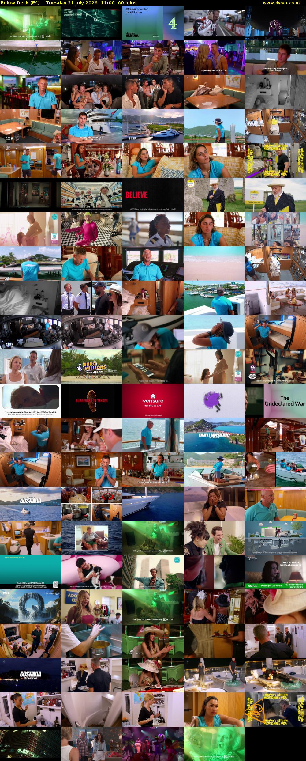Below Deck (E4) Tuesday 21 July 2026 11:00 - 12:00