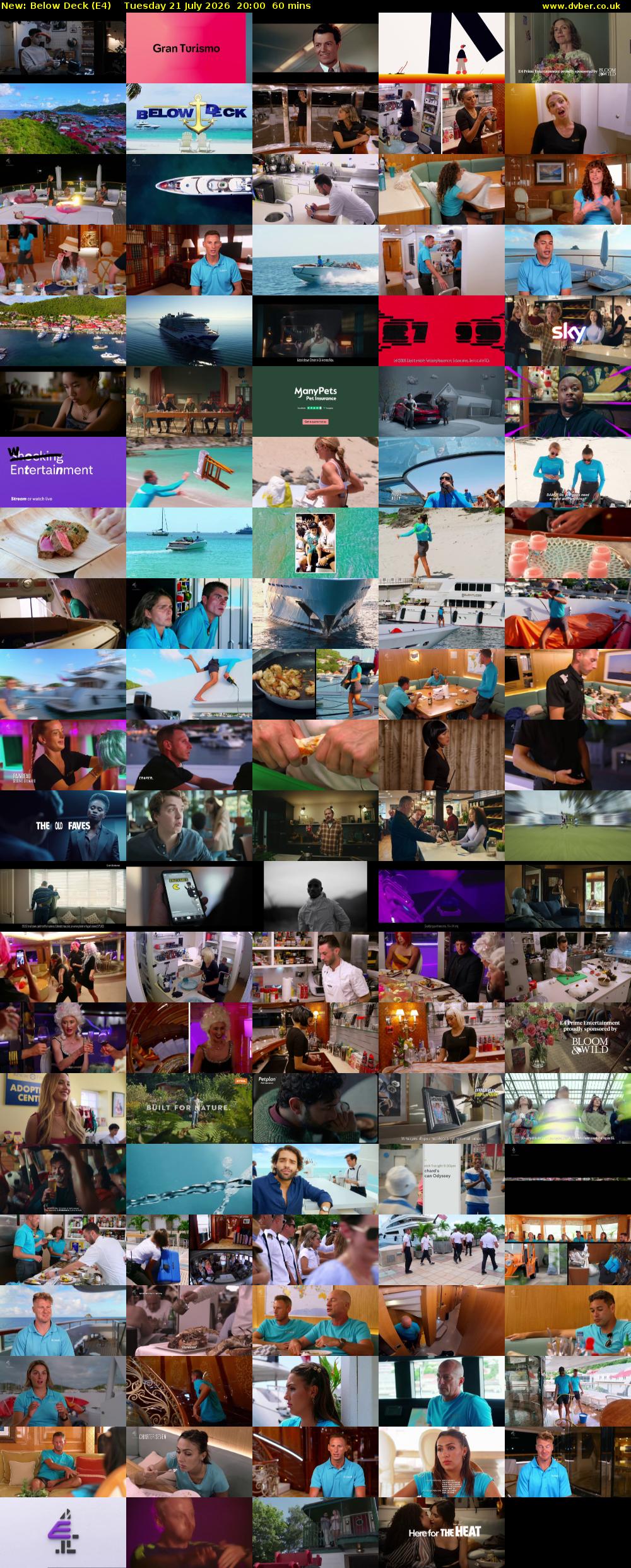 Below Deck (E4) Tuesday 21 July 2026 20:00 - 21:00