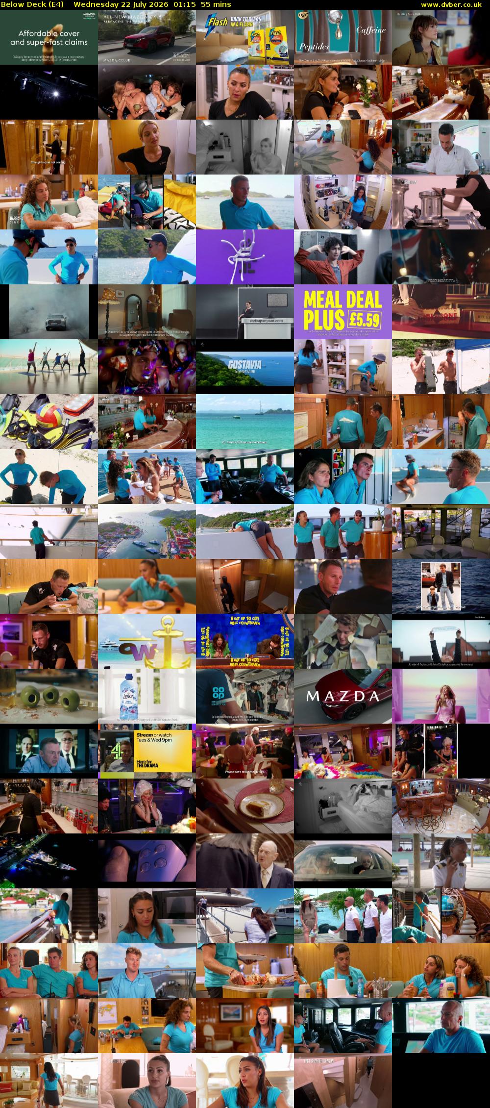 Below Deck (E4) Wednesday 22 July 2026 01:15 - 02:10