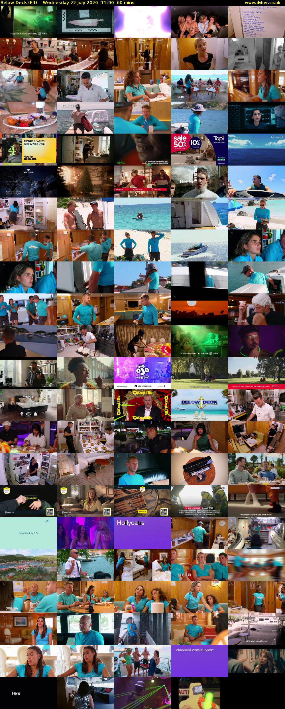 Below Deck (E4) Wednesday 22 July 2026 11:00 - 12:00