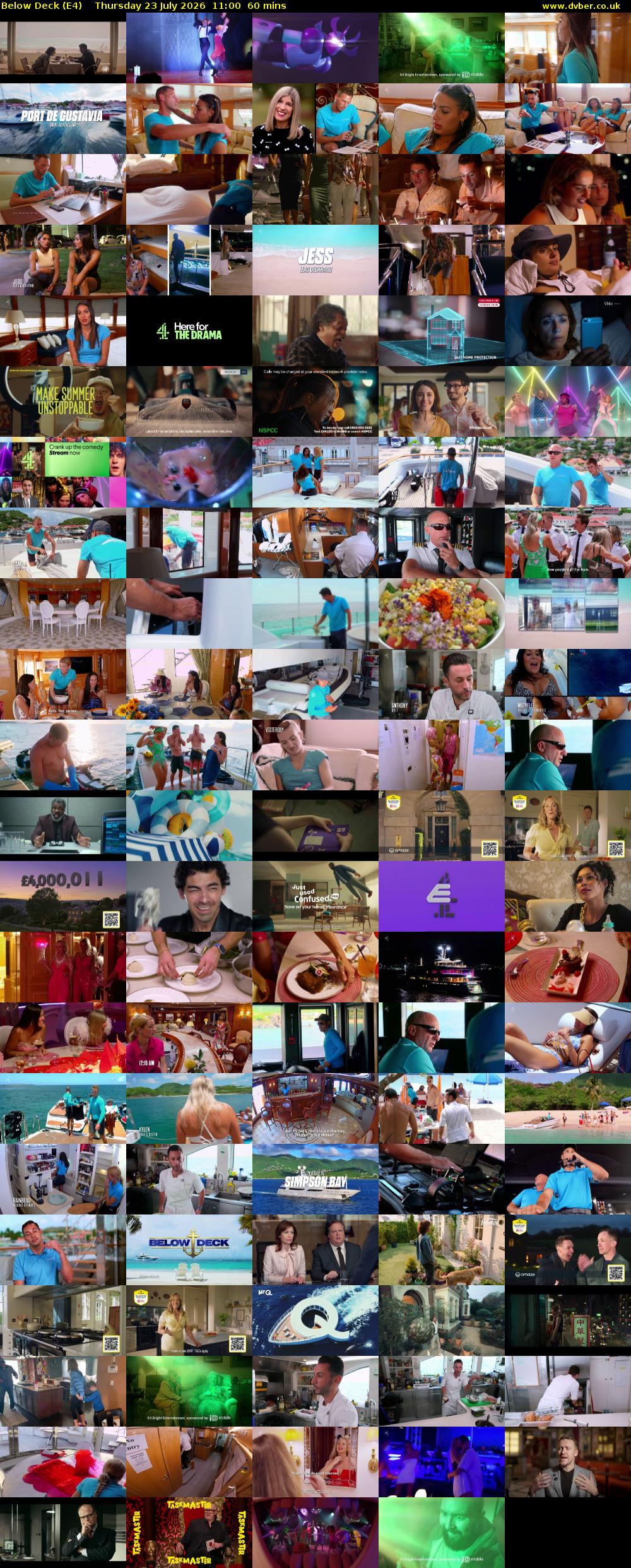 Below Deck (E4) Thursday 23 July 2026 11:00 - 12:00