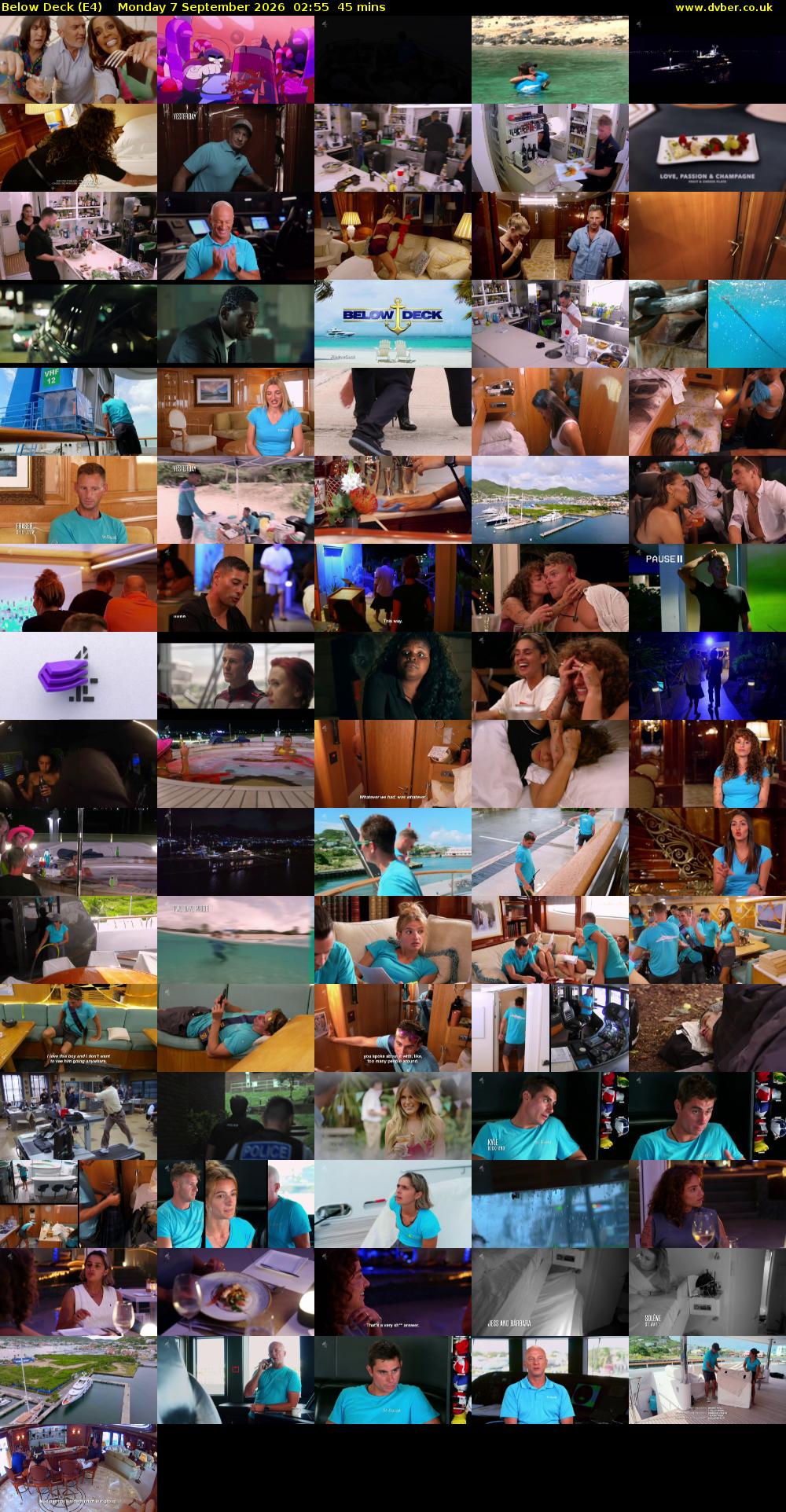 Below Deck (E4) Monday 7 September 2026 02:55 - 03:40