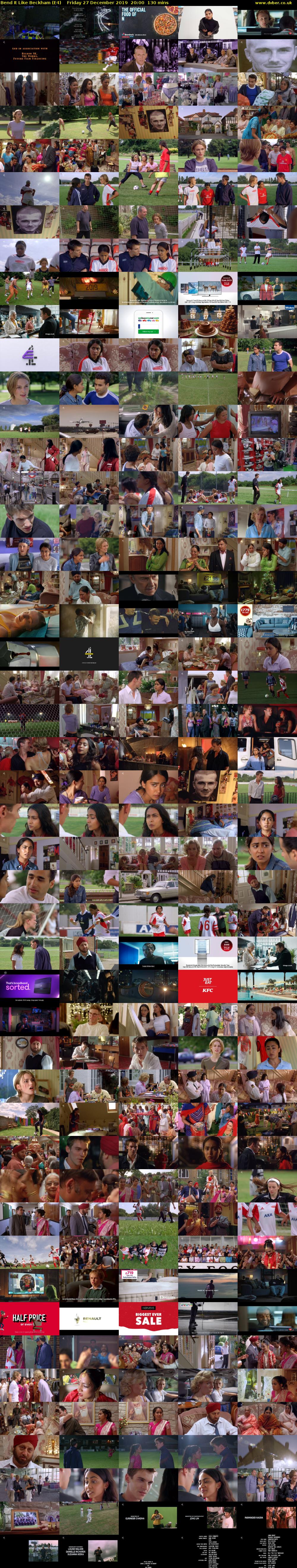 Bend It Like Beckham (E4) Friday 27 December 2019 20:00 - 22:10
