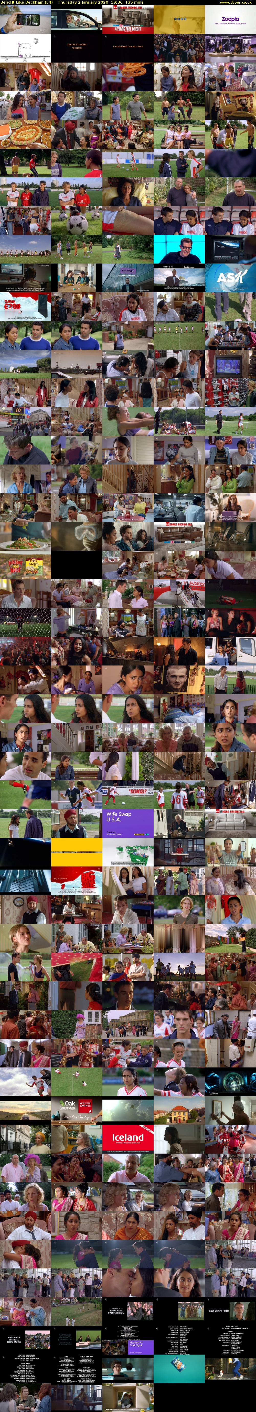Bend It Like Beckham (E4) Thursday 2 January 2020 19:30 - 21:45
