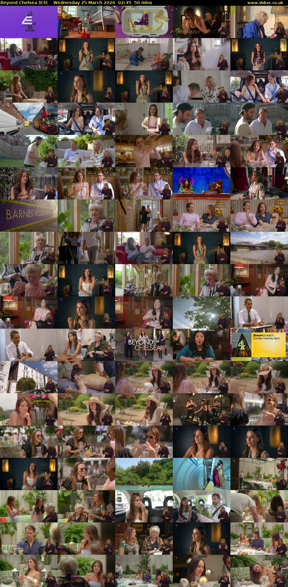 Beyond Chelsea (E4) Wednesday 25 March 2026 02:45 - 03:35