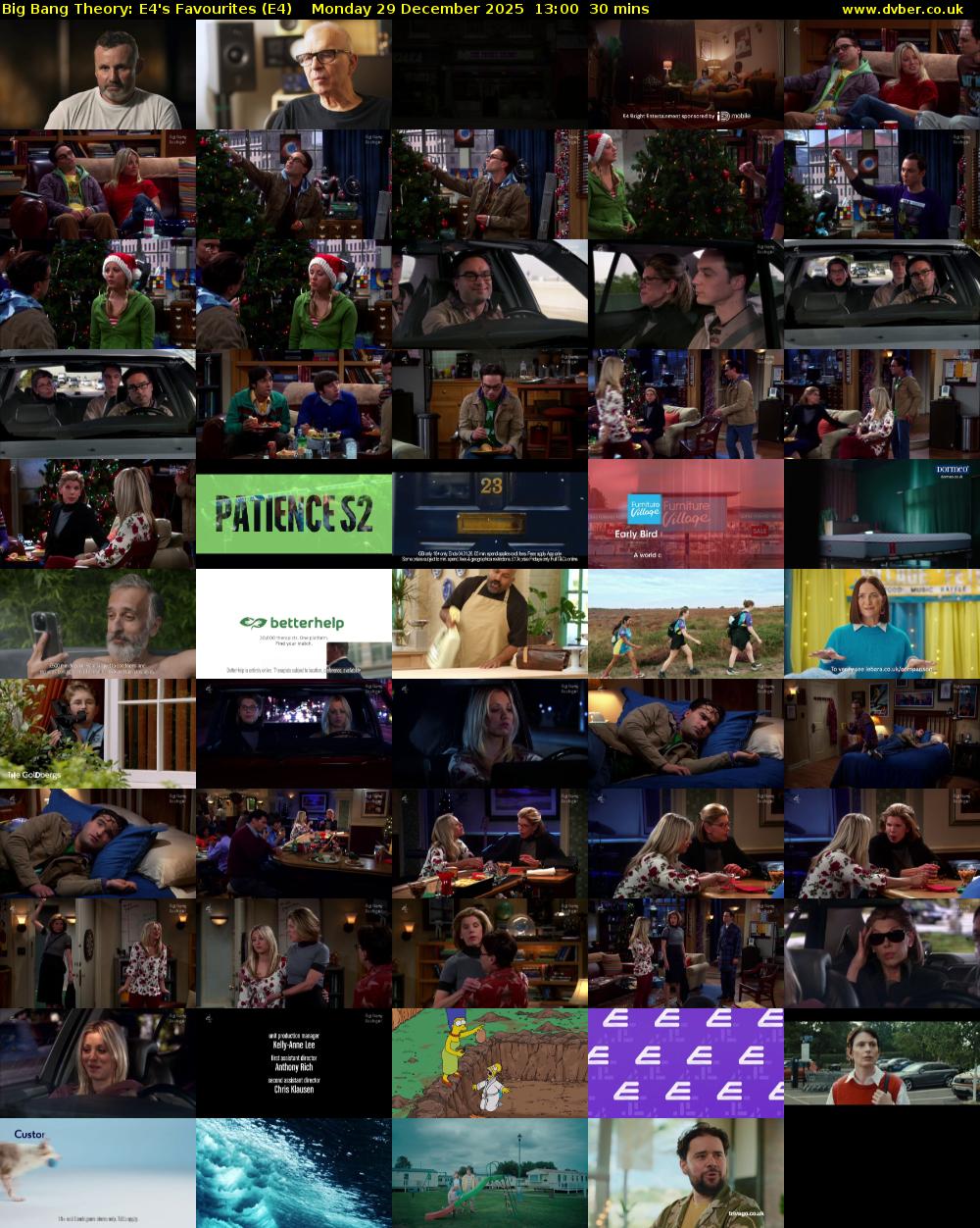 Big Bang Theory: E4's Favourites (E4) Monday 29 December 2025 13:00 - 13:30