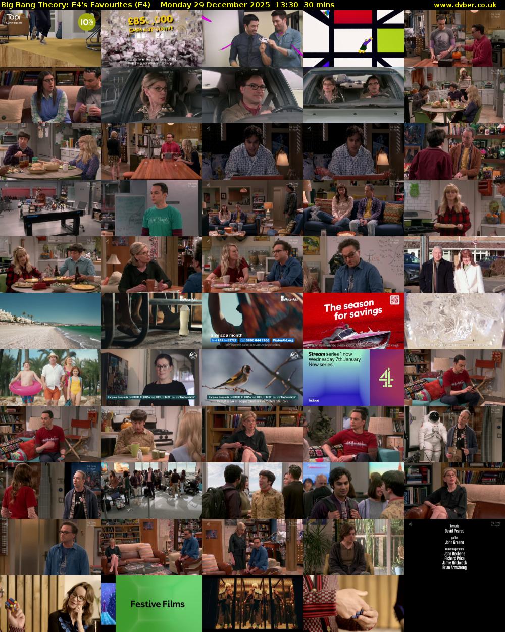 Big Bang Theory: E4's Favourites (E4) Monday 29 December 2025 13:30 - 14:00