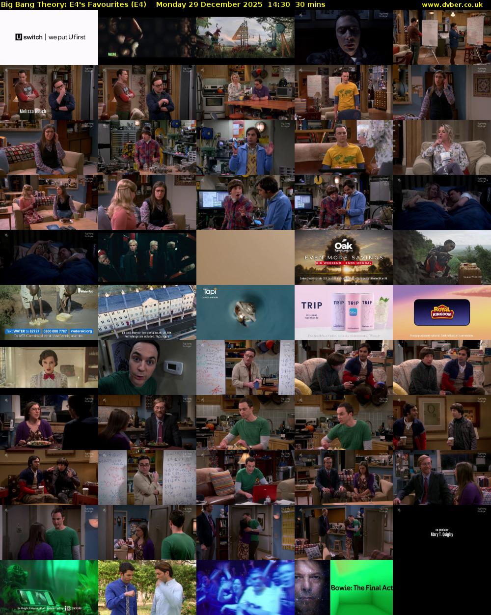 Big Bang Theory: E4's Favourites (E4) Monday 29 December 2025 14:30 - 15:00