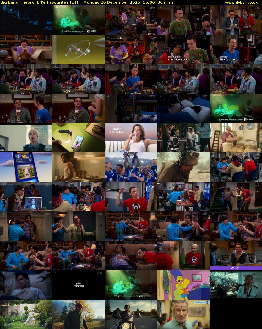 Big Bang Theory: E4's Favourites (E4) Monday 29 December 2025 15:00 - 15:30