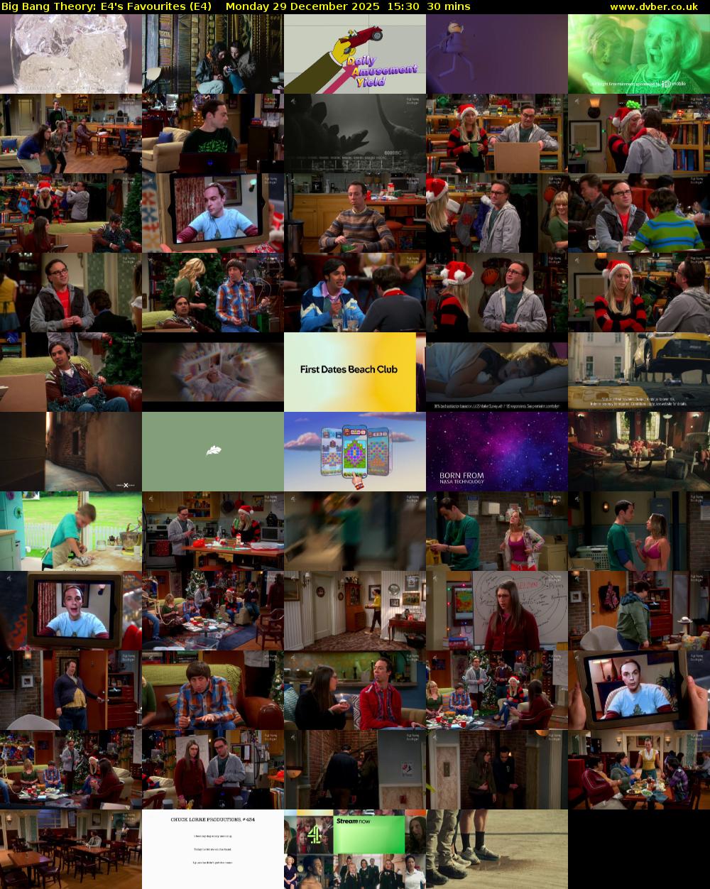 Big Bang Theory: E4's Favourites (E4) Monday 29 December 2025 15:30 - 16:00