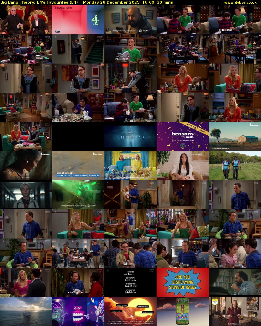 Big Bang Theory: E4's Favourites (E4) Monday 29 December 2025 16:00 - 16:30