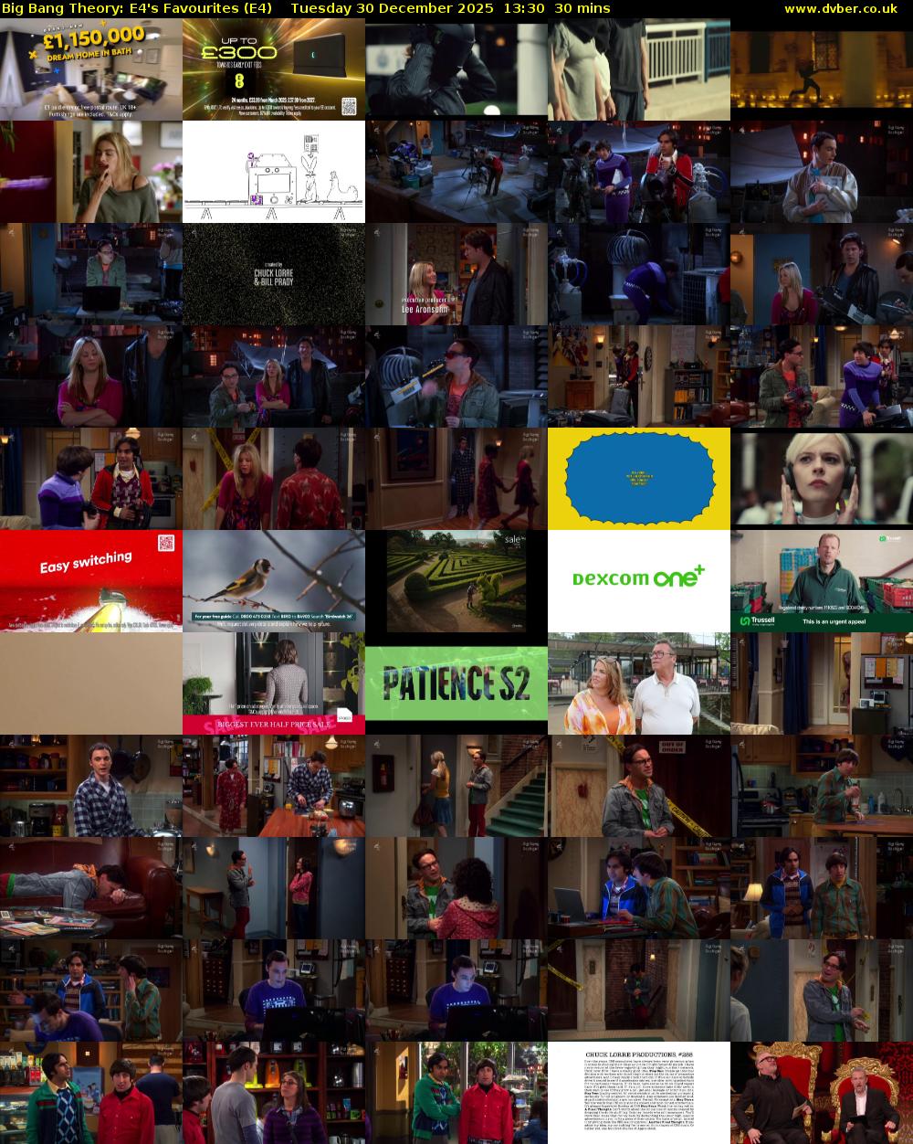 Big Bang Theory: E4's Favourites (E4) Tuesday 30 December 2025 13:30 - 14:00
