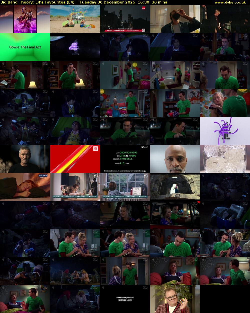 Big Bang Theory: E4's Favourites (E4) Tuesday 30 December 2025 16:30 - 17:00