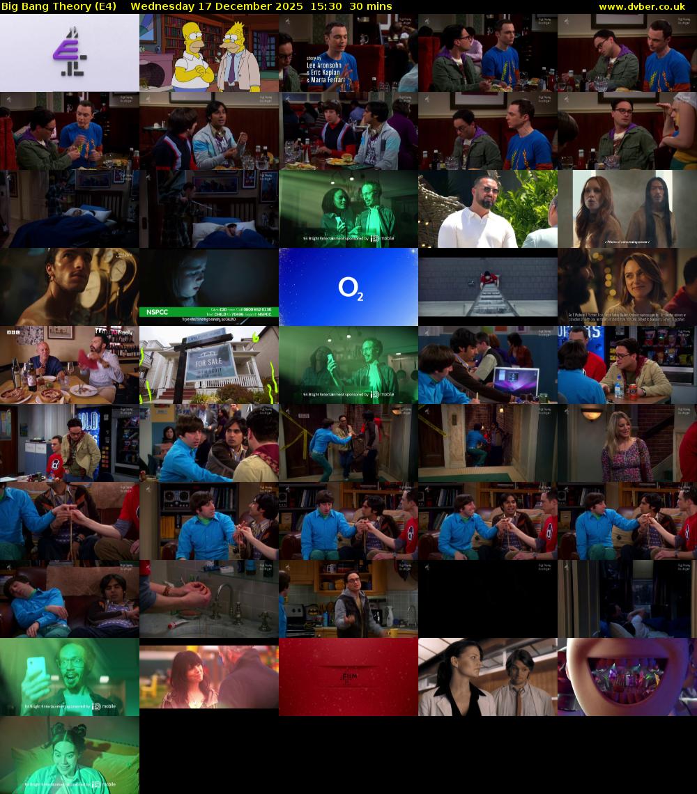 Big Bang Theory (E4) Wednesday 17 December 2025 15:30 - 16:00