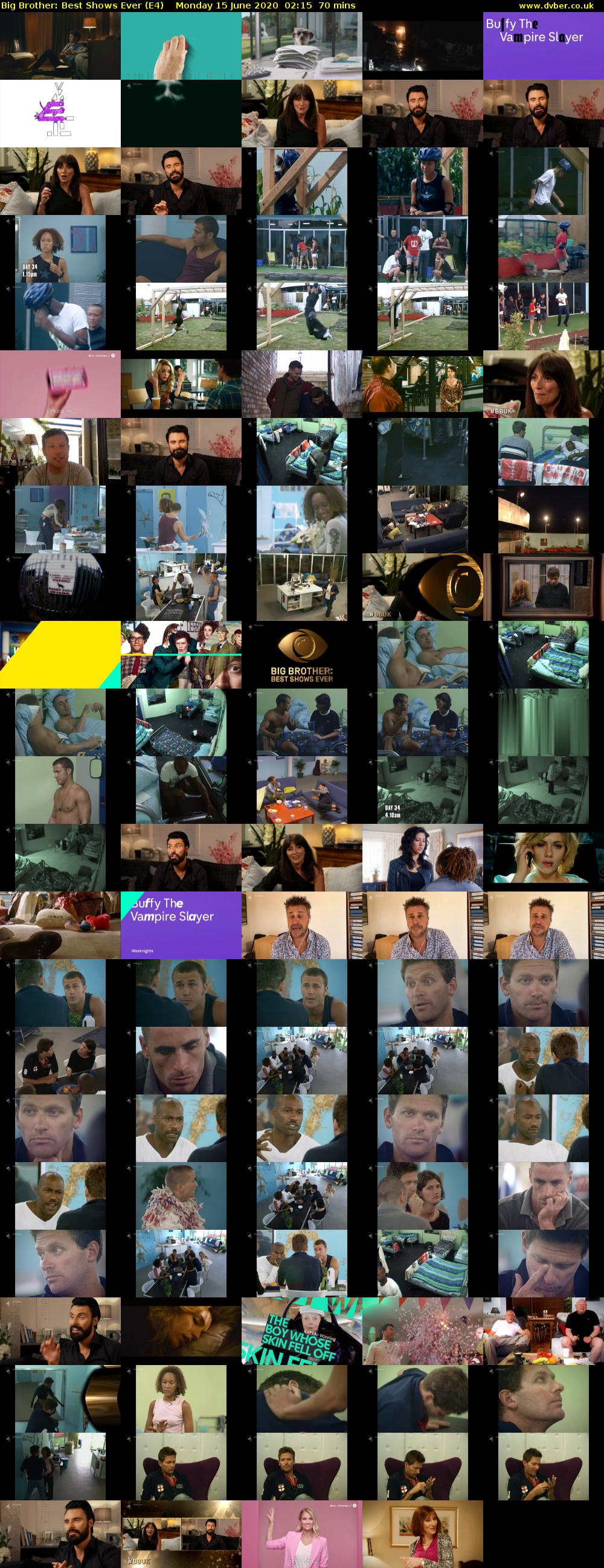 Big Brother: Best Shows Ever (E4) Monday 15 June 2020 02:15 - 03:25