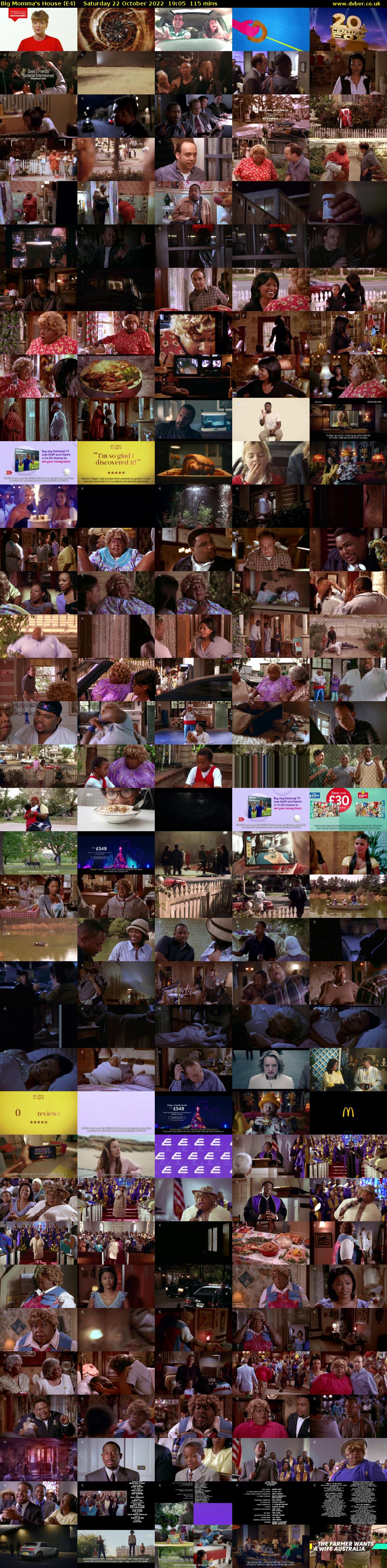 Big Momma's House (E4) Saturday 22 October 2022 19:05 - 21:00