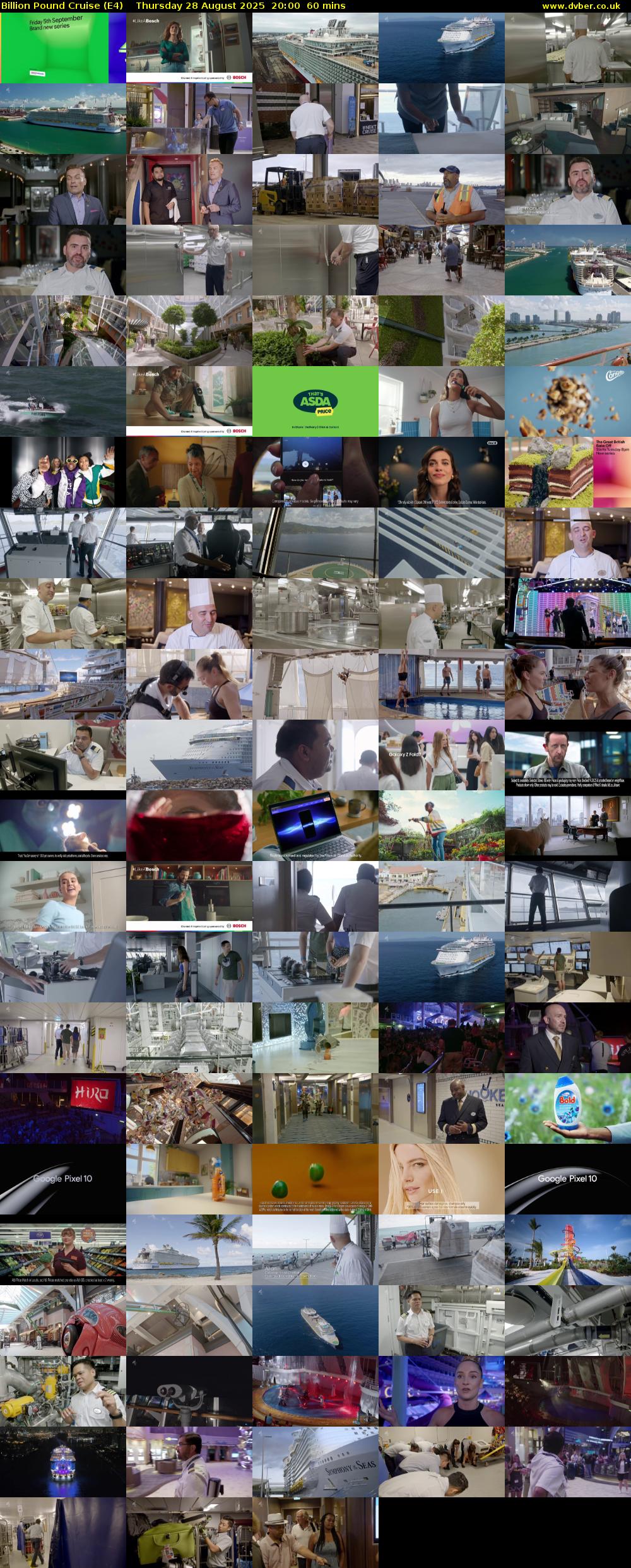 Billion Pound Cruise (E4) Thursday 28 August 2025 20:00 - 21:00